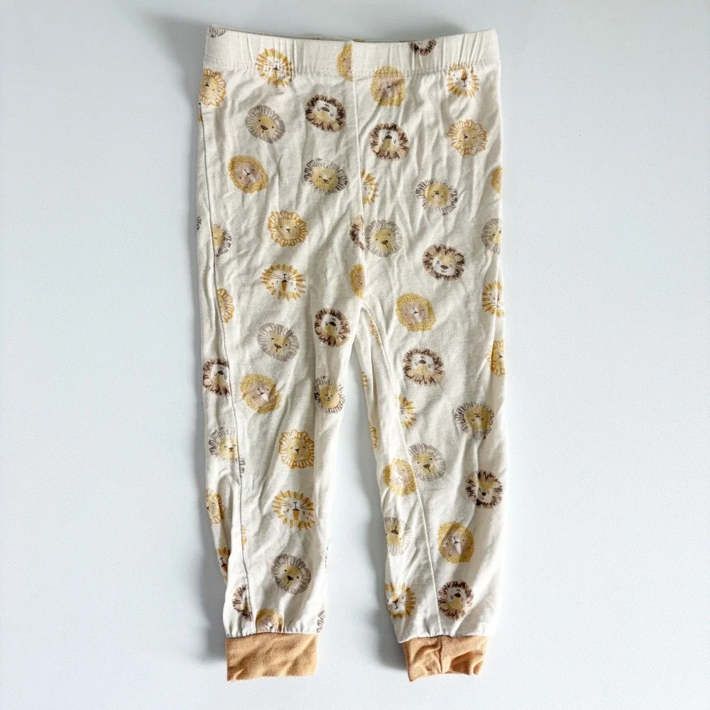 Milkberry Baby Lion Animal Print Neutral Safari Bamboo Pajama Set Size‎ 12M